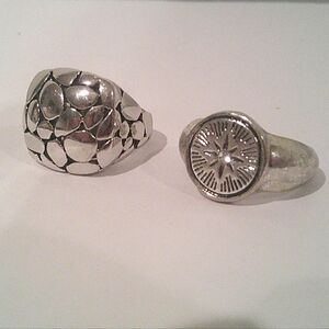 Silver Statement Rings Set